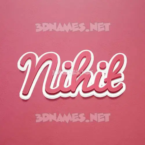 nihit in Red Scribble style - 3D name wallpaper nihit in Red Scribble style - 3D name wallpaper