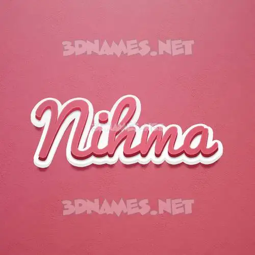 nihma in Red Scribble style - 3D name wallpaper nihma in Red Scribble style - 3D name wallpaper