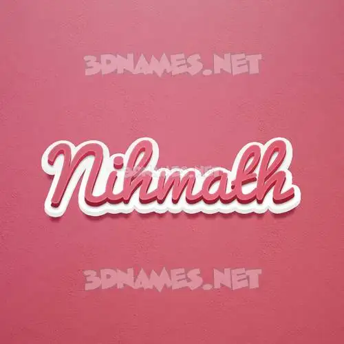 nihmath in Red Scribble style - 3D name wallpaper