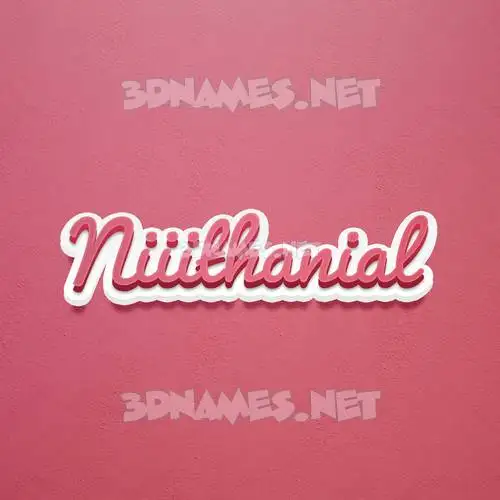 niiithanial in Red Scribble style - 3D name wallpaper niiithanial in Red Scribble style - 3D name wallpaper