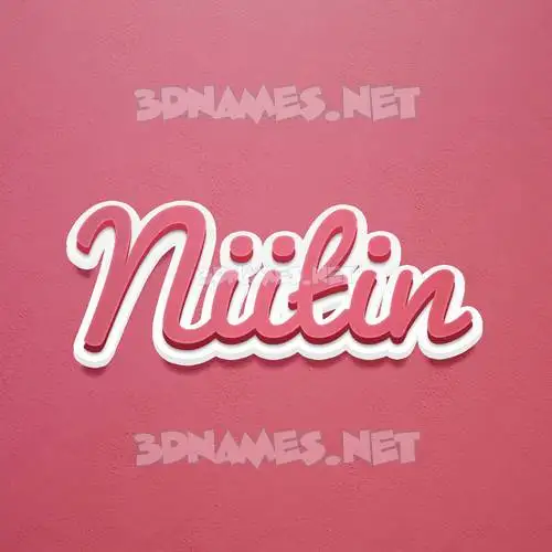 niitin in Red Scribble style - 3D name wallpaper niitin in Red Scribble style - 3D name wallpaper