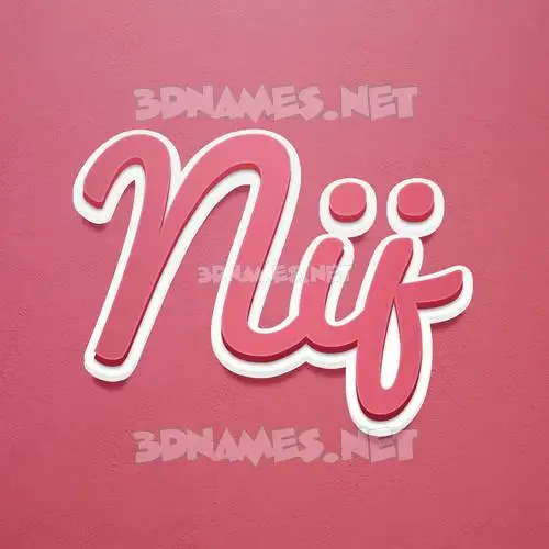 nij in Red Scribble style - 3D name wallpaper nij in Red Scribble style - 3D name wallpaper