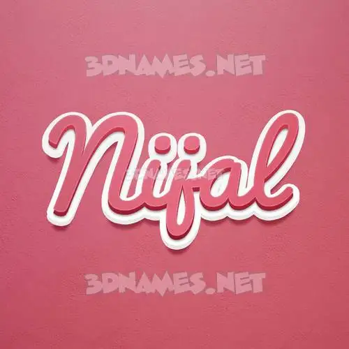 nijal in Red Scribble style - 3D name wallpaper nijal in Red Scribble style - 3D name wallpaper