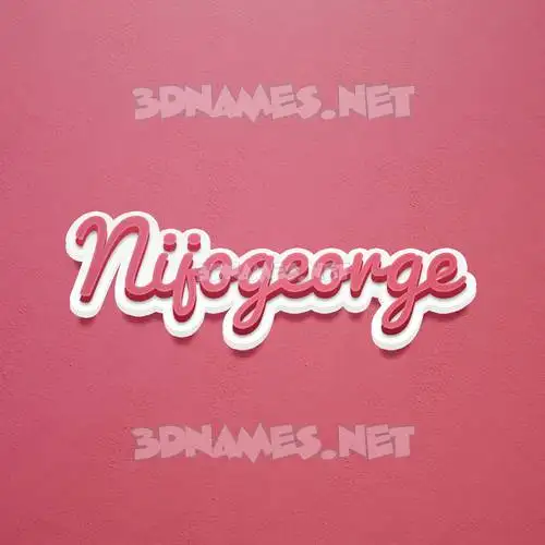 nijogeorge in Red Scribble style - 3D name wallpaper nijogeorge in Red Scribble style - 3D name wallpaper