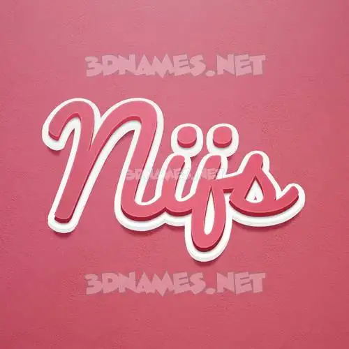 nijs in Red Scribble style - 3D name wallpaper nijs in Red Scribble style - 3D name wallpaper