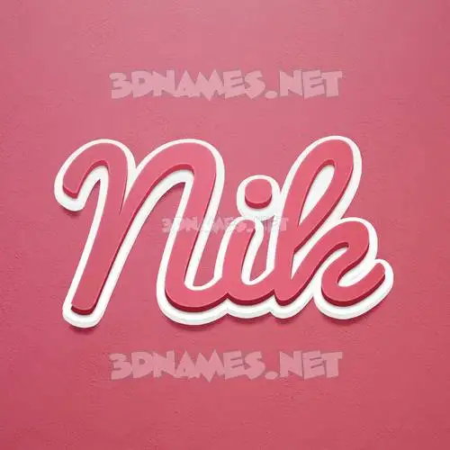 nik in Red Scribble style - 3D name wallpaper nik in Red Scribble style - 3D name wallpaper