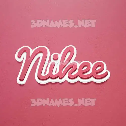 nikee in Red Scribble style - 3D name wallpaper nikee in Red Scribble style - 3D name wallpaper