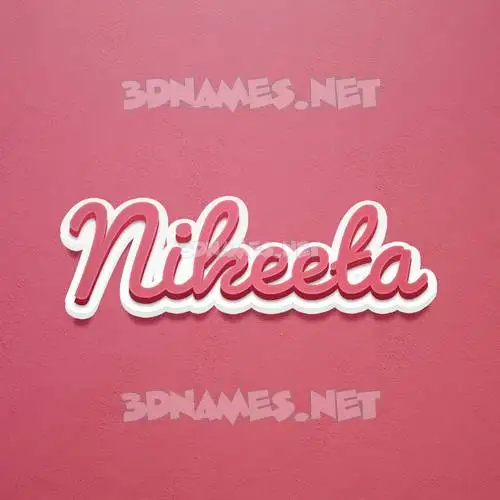 nikeeta in Red Scribble style - 3D name wallpaper nikeeta in Red Scribble style - 3D name wallpaper