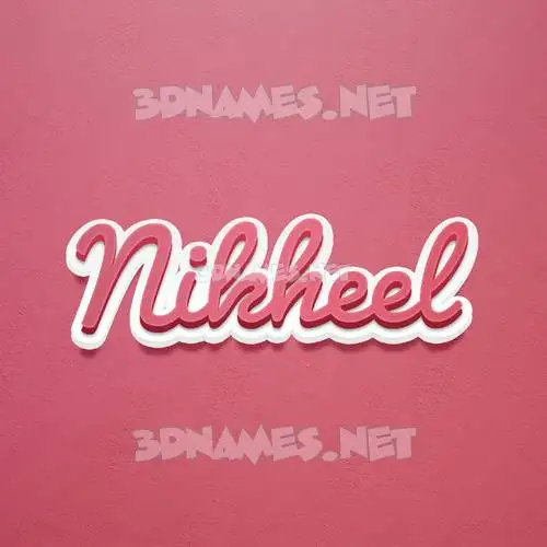 nikheel in Red Scribble style - 3D name wallpaper nikheel in Red Scribble style - 3D name wallpaper
