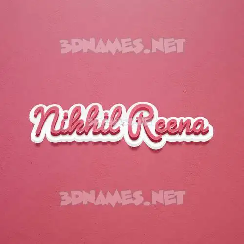 nikhil reena in Red Scribble style - 3D name wallpaper nikhil reena in Red Scribble style - 3D name wallpaper