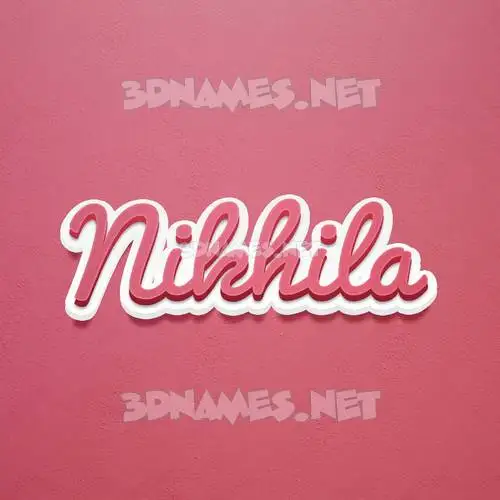 nikhila in Red Scribble style - 3D name wallpaper nikhila in Red Scribble style - 3D name wallpaper