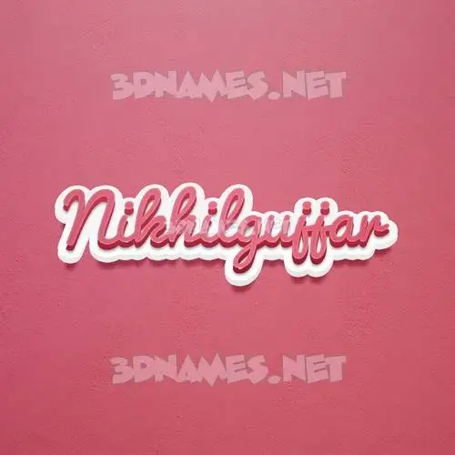 nikhilgujjar in Red Scribble style - 3D name wallpaper