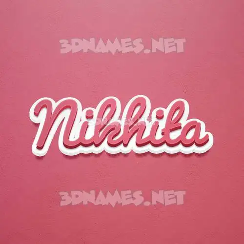 nikhita in Red Scribble style - 3D name wallpaper nikhita in Red Scribble style - 3D name wallpaper