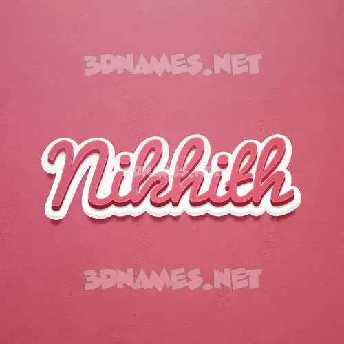 nikhith in Red Scribble style - 3D name wallpaper nikhith in Red Scribble style - 3D name wallpaper