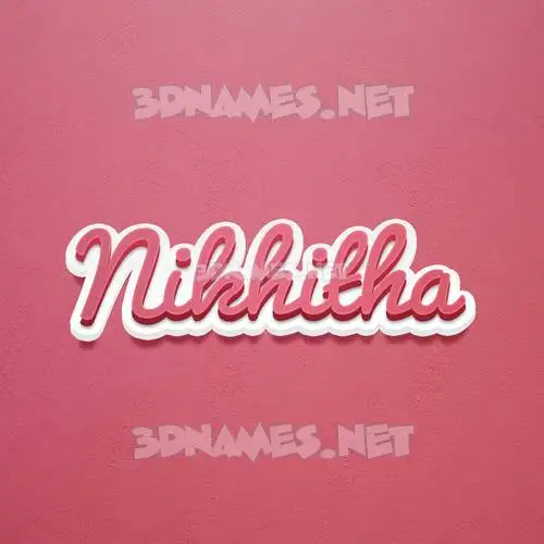 nikhitha in Red Scribble style - 3D name wallpaper nikhitha in Red Scribble style - 3D name wallpaper