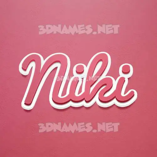 niki in Red Scribble style - 3D name wallpaper niki in Red Scribble style - 3D name wallpaper