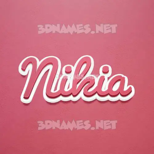 nikia in Red Scribble style - 3D name wallpaper nikia in Red Scribble style - 3D name wallpaper