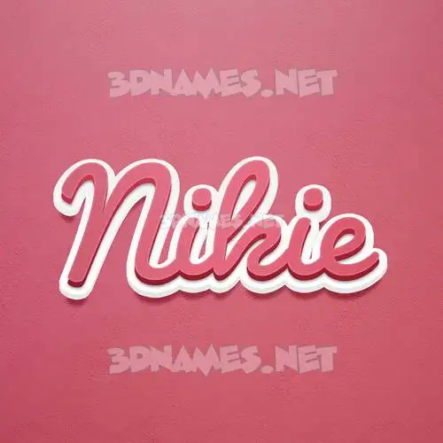 nikie in Red Scribble style - 3D name wallpaper nikie in Red Scribble style - 3D name wallpaper
