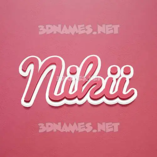 nikii in Red Scribble style - 3D name wallpaper nikii in Red Scribble style - 3D name wallpaper