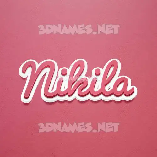 nikila in Red Scribble style - 3D name wallpaper nikila in Red Scribble style - 3D name wallpaper