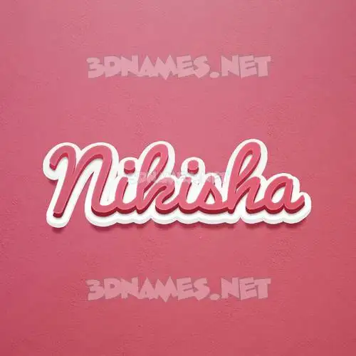nikisha in Red Scribble style - 3D name wallpaper