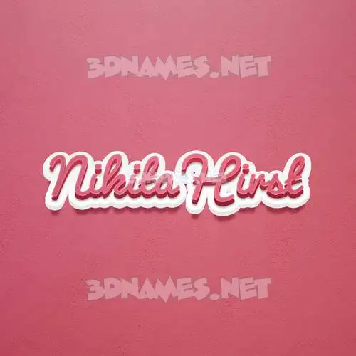 nikita hirst in Red Scribble style - 3D name wallpaper nikita hirst in Red Scribble style - 3D name wallpaper