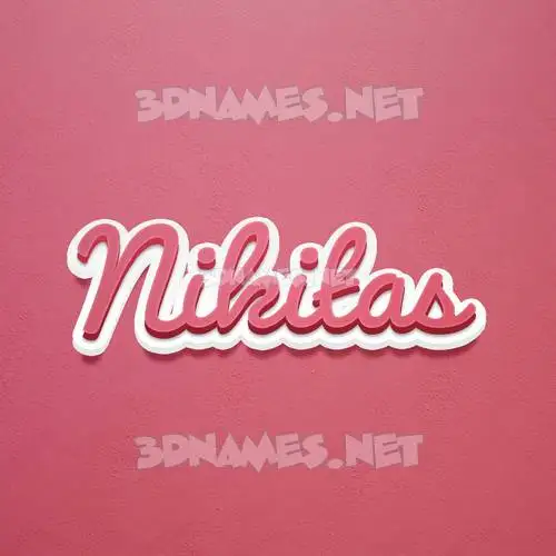 nikitas in Red Scribble style - 3D name wallpaper