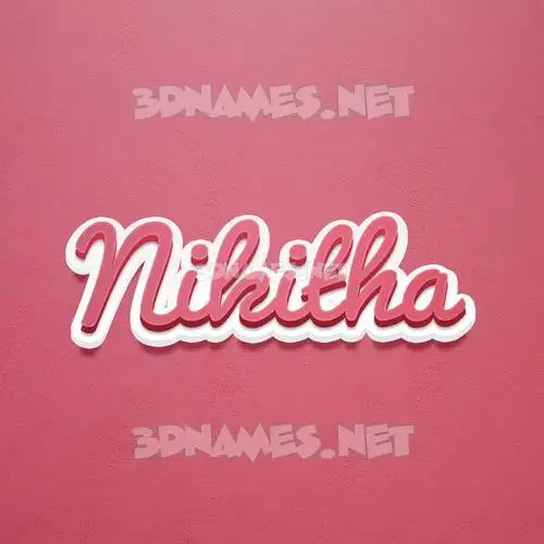 nikitha in Red Scribble style - 3D name wallpaper nikitha in Red Scribble style - 3D name wallpaper