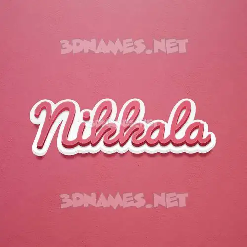 nikkala in Red Scribble style - 3D name wallpaper nikkala in Red Scribble style - 3D name wallpaper