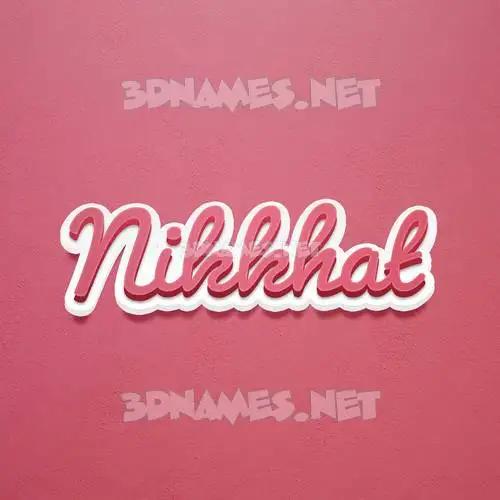 nikkhat in Red Scribble style - 3D name wallpaper nikkhat in Red Scribble style - 3D name wallpaper