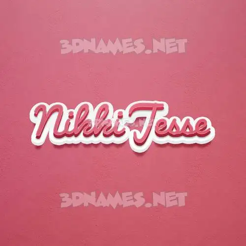 nikki jesse in Red Scribble style - 3D name wallpaper nikki jesse in Red Scribble style - 3D name wallpaper