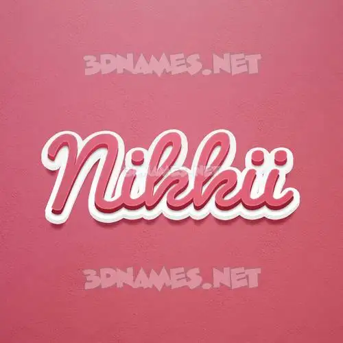 nikkii in Red Scribble style - 3D name wallpaper nikkii in Red Scribble style - 3D name wallpaper