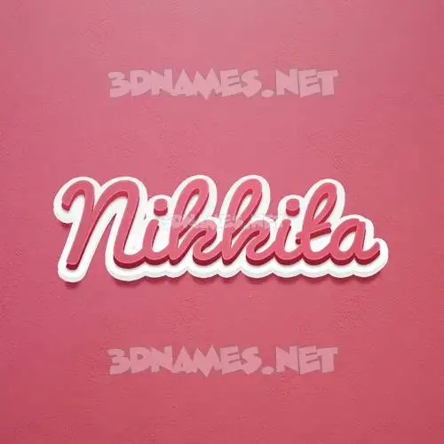 nikkita in Red Scribble style - 3D name wallpaper nikkita in Red Scribble style - 3D name wallpaper