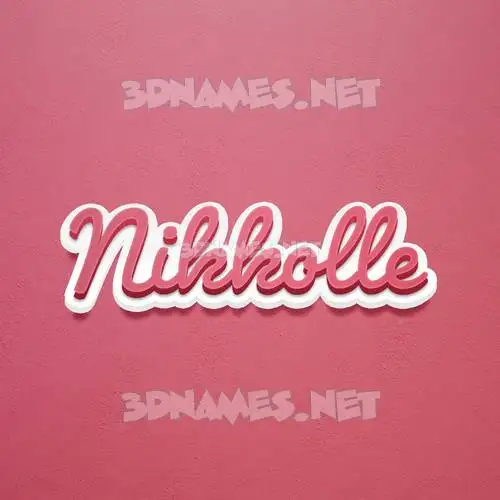 nikkolle in Red Scribble style - 3D name wallpaper nikkolle in Red Scribble style - 3D name wallpaper