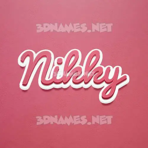nikky in Red Scribble style - 3D name wallpaper nikky in Red Scribble style - 3D name wallpaper