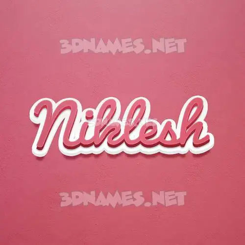 niklesh in Red Scribble style - 3D name wallpaper niklesh in Red Scribble style - 3D name wallpaper