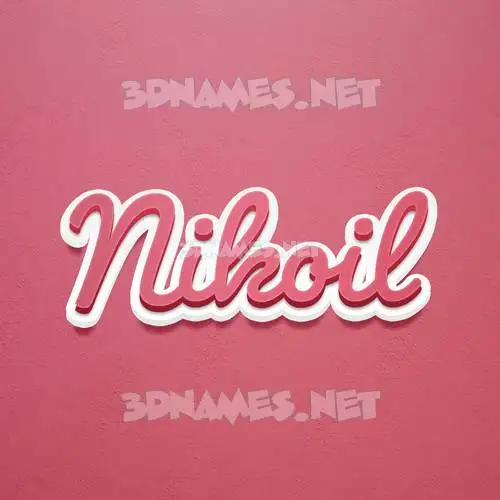 nikoil in Red Scribble style - 3D name wallpaper nikoil in Red Scribble style - 3D name wallpaper