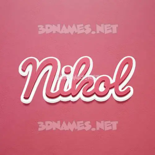 nikol in Red Scribble style - 3D name wallpaper nikol in Red Scribble style - 3D name wallpaper