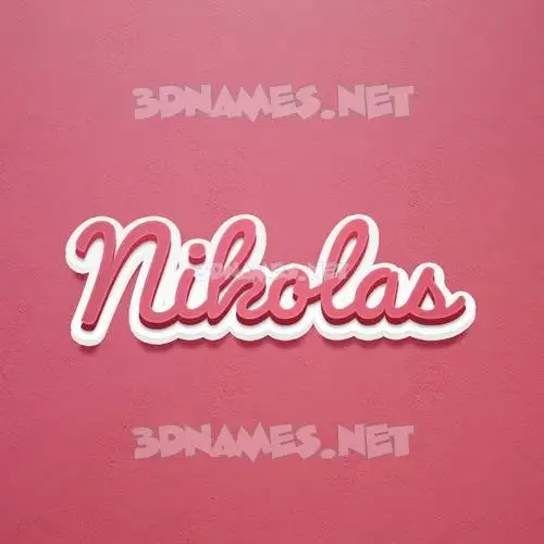 nikolas in Red Scribble style - 3D name wallpaper nikolas in Red Scribble style - 3D name wallpaper