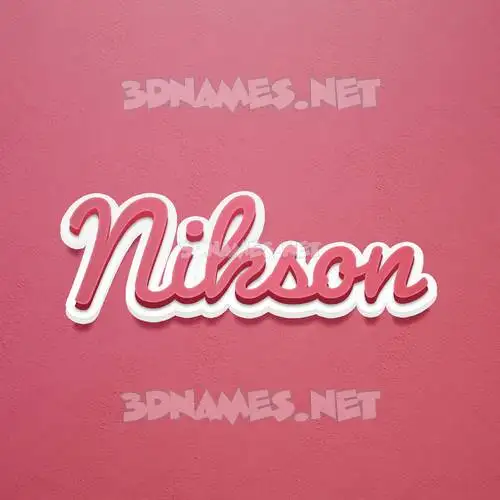 nikson in Red Scribble style - 3D name wallpaper nikson in Red Scribble style - 3D name wallpaper