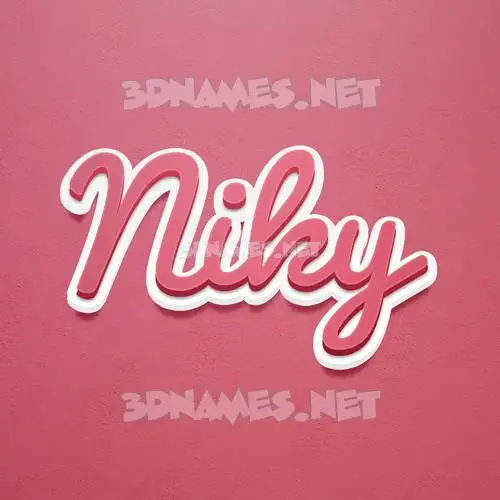 niky in Red Scribble style - 3D name wallpaper niky in Red Scribble style - 3D name wallpaper
