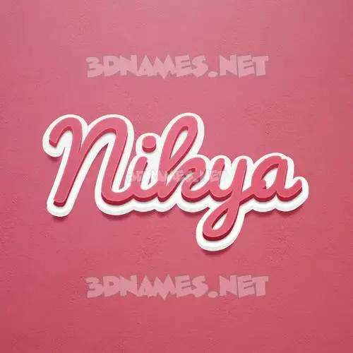 nikya in Red Scribble style - 3D name wallpaper nikya in Red Scribble style - 3D name wallpaper
