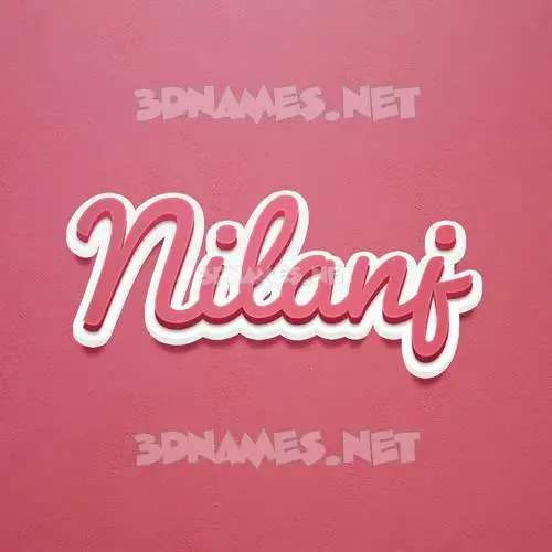nilanj in Red Scribble style - 3D name wallpaper