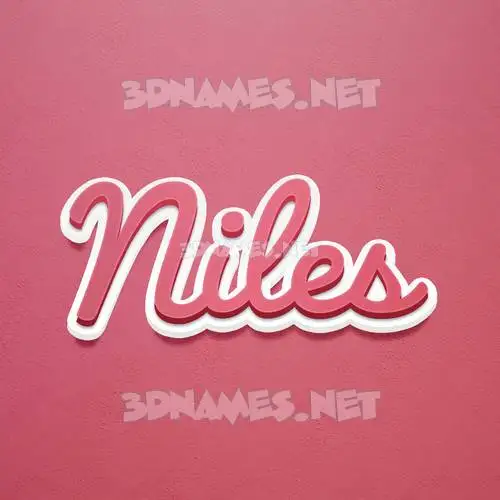 niles in Red Scribble style - 3D name wallpaper niles in Red Scribble style - 3D name wallpaper