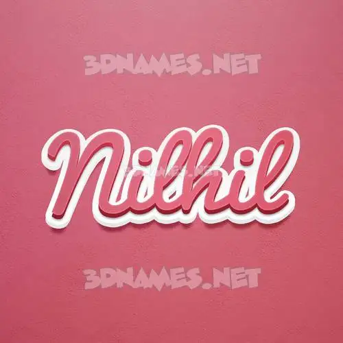 nilhil in Red Scribble style - 3D name wallpaper nilhil in Red Scribble style - 3D name wallpaper
