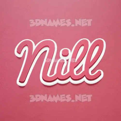nill in Red Scribble style - 3D name wallpaper nill in Red Scribble style - 3D name wallpaper