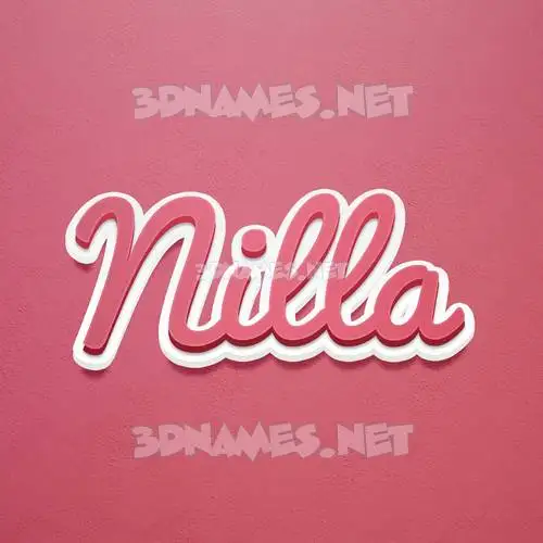 nilla in Red Scribble style - 3D name wallpaper