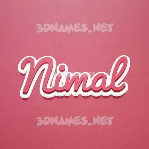 nimal in Red Scribble style - 3D name wallpaper