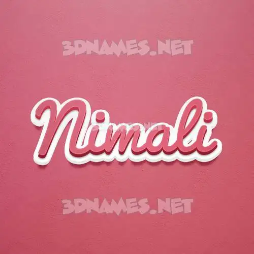 nimali in Red Scribble style - 3D name wallpaper