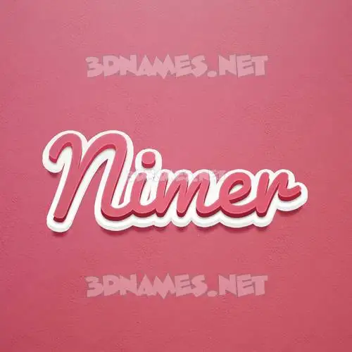 nimer in Red Scribble style - 3D name wallpaper nimer in Red Scribble style - 3D name wallpaper